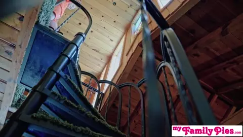 Scares Stepsister & Her Friend Then Fucks