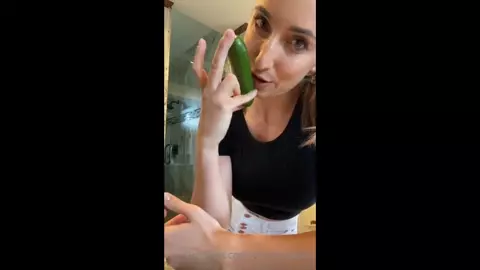 Christina Khalil Nude Leaked Cucumber Blowjob