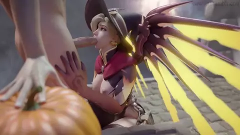 Mercy Halloween Blowjob - Cawneil