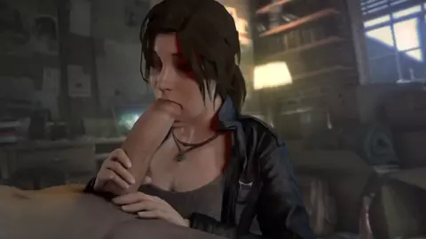Lara Croft Sucking a Big Cock - Leeterr