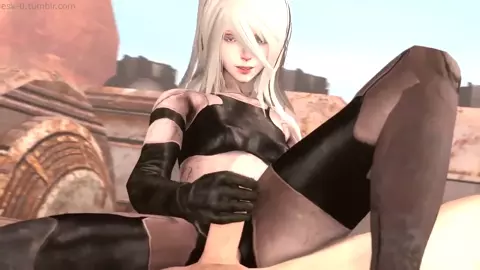 Yorha A2 Handjob Lesson - Esk