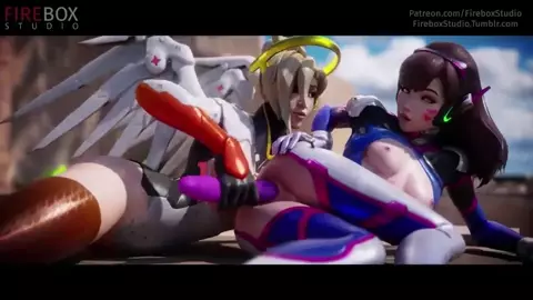 D.Va and Mercy Dildo Fun - Fireboxstudio