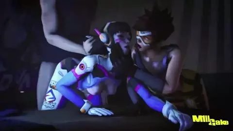 Tracer and D.Va Threesome - M1llcake