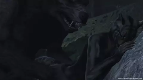 Khajiit Fucked in the Ass by a Werewolf - Comandorekin