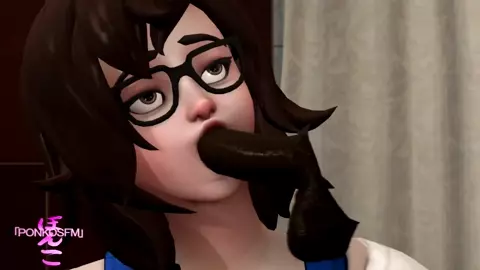 Mei gets help Brushing her Teeth from a Big Black Cock - PonkoSFM