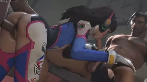 D.Va Threesome Sex - Timpossible