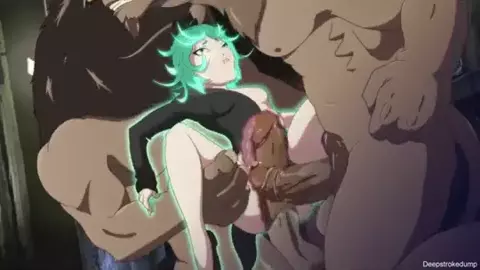 Tatsumaki pinned between two Minotaurs - Deepstrokedump
