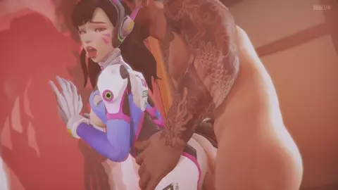D.Va x Hanzo, From Behind - Bruh-sfm