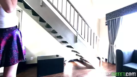 Young Babysitter Shows Her Round Ass
