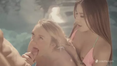Two Sexy Asses Near The Pool