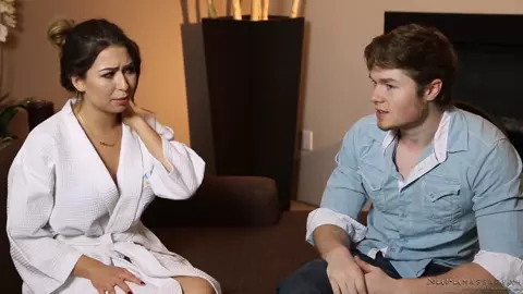 Shy Boy In Massage Room With Hot Masseuse
