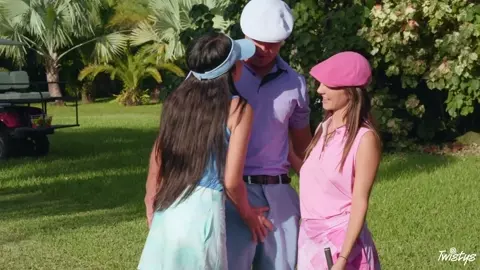Public Threesome On The Golf Course