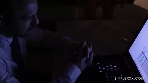 He Must Work Late Again