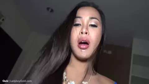 LadyboyGold Quiz Blue Vixen Creampie Handjob