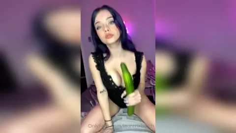 Laurenxburch Sexy Black Lingerie Cucumber Play Onlyfans Video Leaked