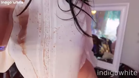 Indigo White Nude Cow Girl Milk Shower