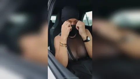 Missmiafit See Through Boobs Gangstar Mask