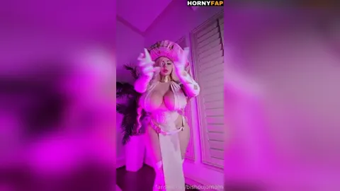 Bishoujomom Nude Pink Bimbo Witch With Huge Bouncy Tits