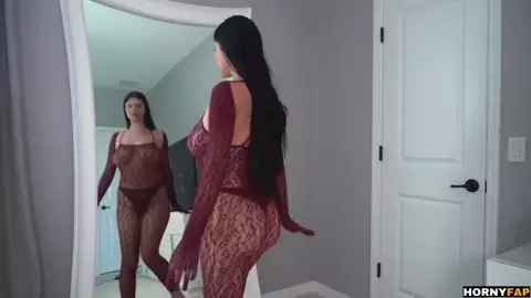 Strawberrytabby  Fishnet Bodysuit Strip Tease