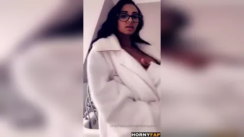 Amber Quinn Nude Robe Boobs Tease
