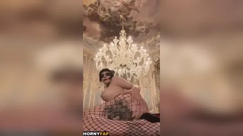 6ar6ie6 Nude Fishnet Strip Tease