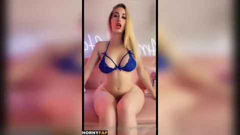 Amber Hayes Nude Lingerie Strip Tease