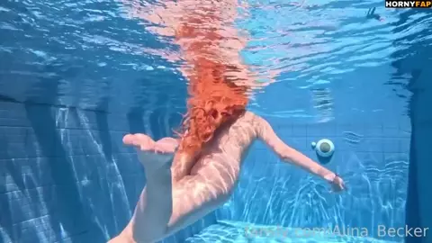 Alina Becker Nude Pool Swimming