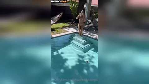 Scarlettkissesxo Nude Pool Sex Tape PPV Onlyfans Video Leaked