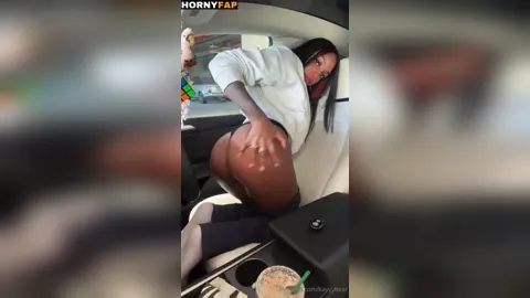 Kay Bear See Through Lingerie Tease In Car