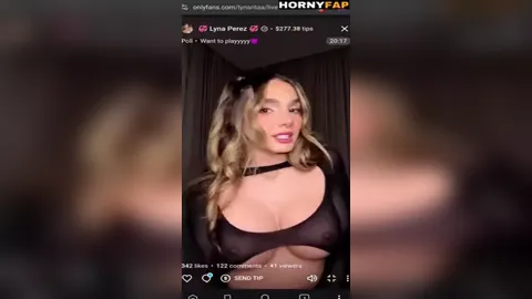 Lyna Perez Titty See Through Livestream Video Leaked